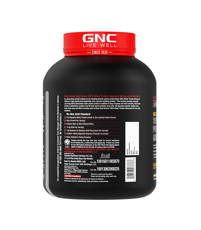 GNC AMP Gold Series 100% Whey Protein Advanced | 4Lbs - Trickfit