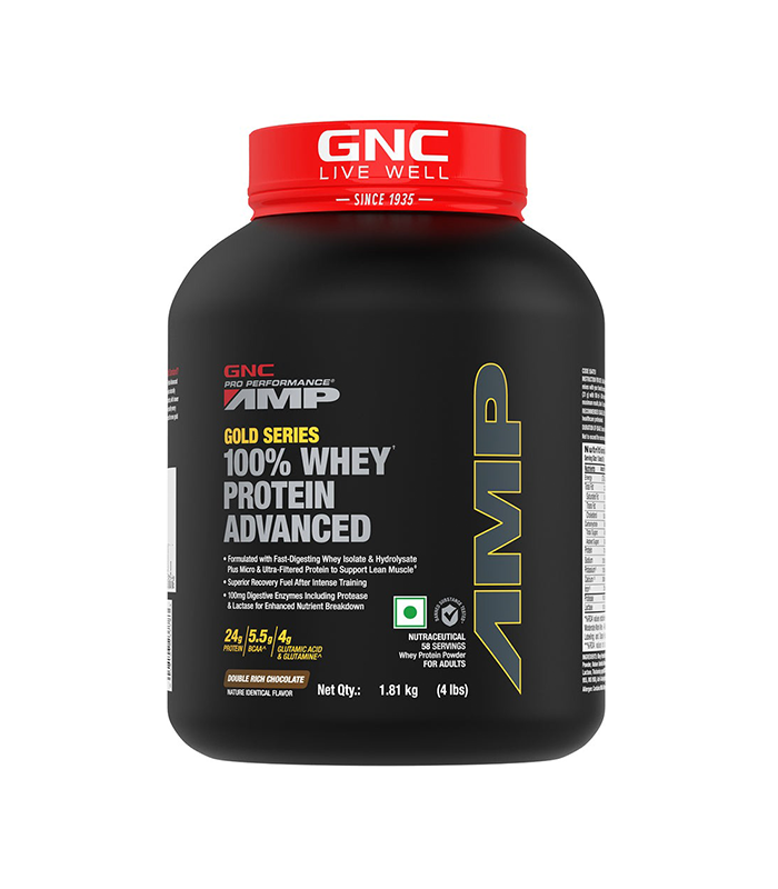 GNC AMP Gold Series 100% Whey Protein Advanced | 4Lbs - Trickfit